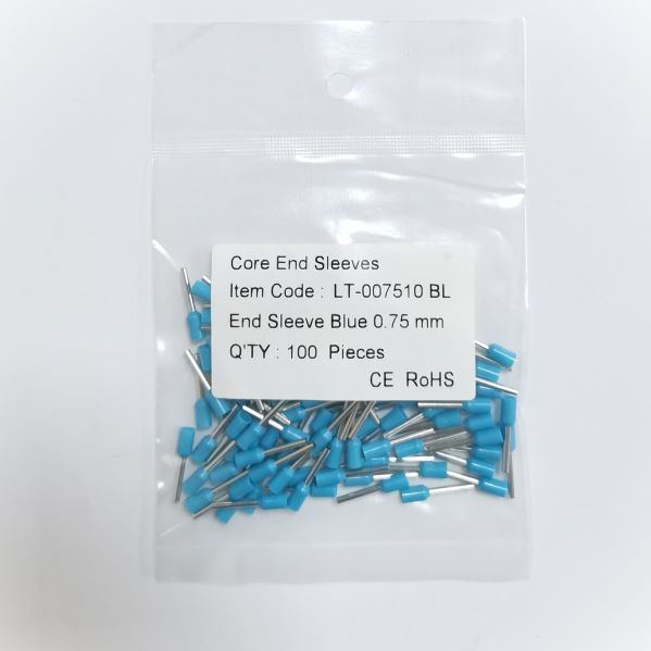 Core end sleeve 0.75mm Blue LT-007510 BL