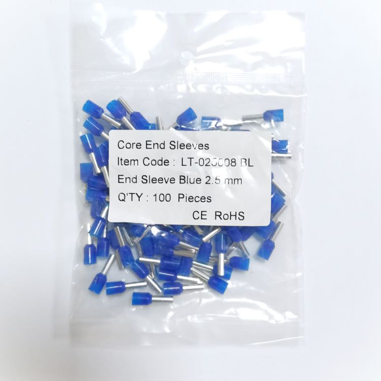 Core end sleeve 2.5 mm Blue LT-025008 BL