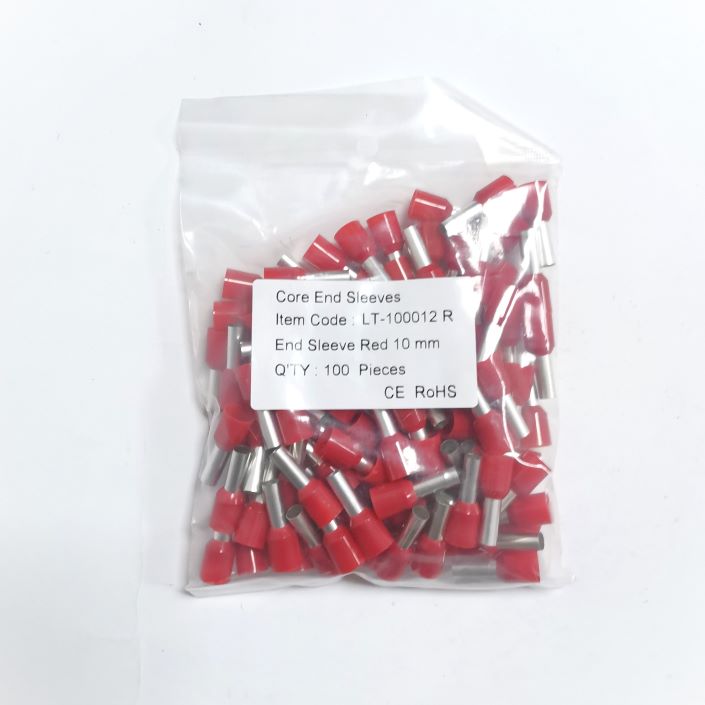 Red Wire Ferrule 10mm AWG 8 LT-100012 R