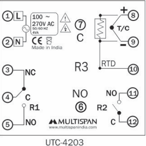 2-output PID controller wiring with 2 set points