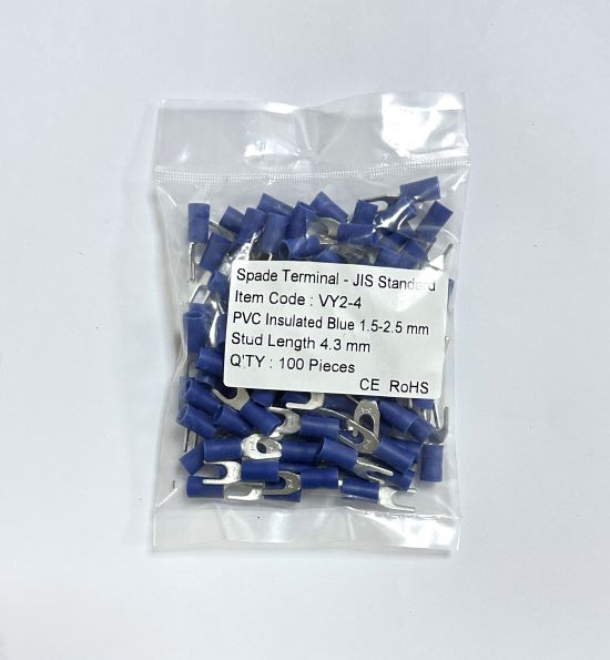 Buy Fork Terminals Spade terminals Blue 1.5mm-2.5mm Red Insulated Dubai Kablekonnect UAE