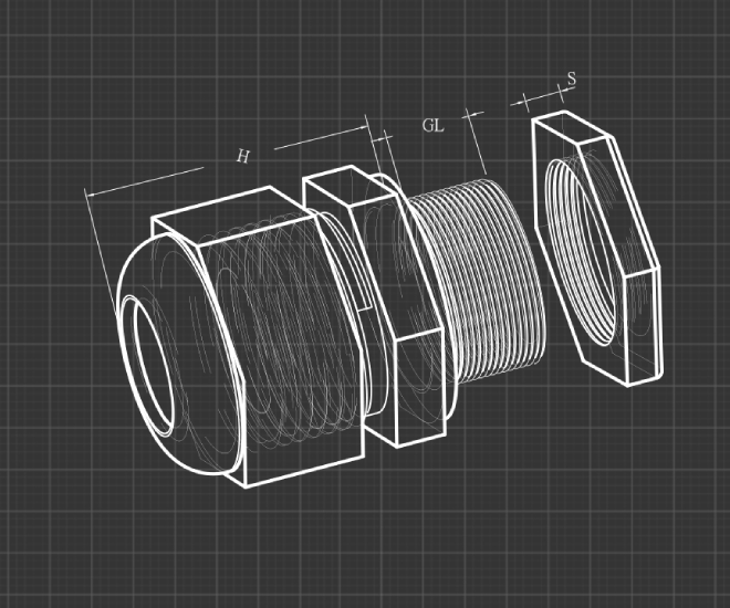 Dubai, UAE, Cable Gland PG9 Nylon IP 68 Silver grey | KableKonnect