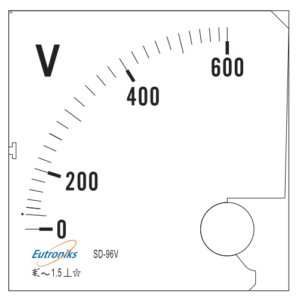 Voltmeter 600V AC 96x96 Eutroniks Panel Meter