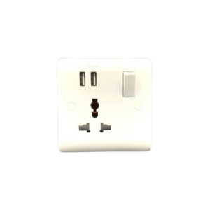 13A 1 Gang Switched Multi Function socket (UN) with USB in UAE