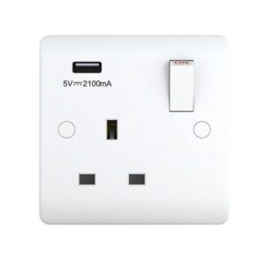 13A 1 Gang USB Switched Socket(USB Output, 2.1Amp) in UAE