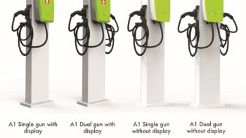 EV charger with pedestal in Dubai