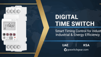 Digital time switch for lighting and motor control in UAE & KSA