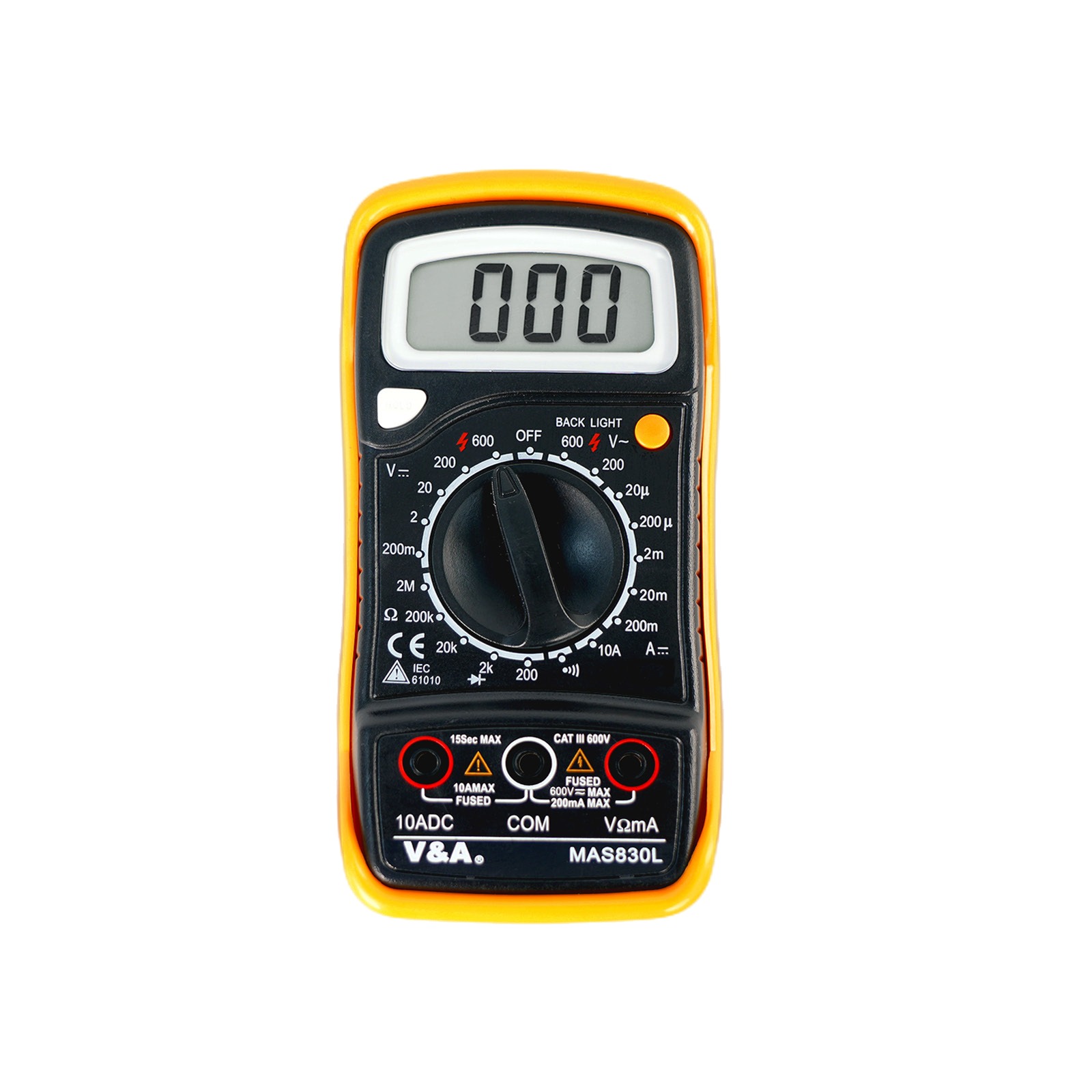 Buy Digital Multimeter 600V MAS830L – VA Instruments | GoSwitchgear