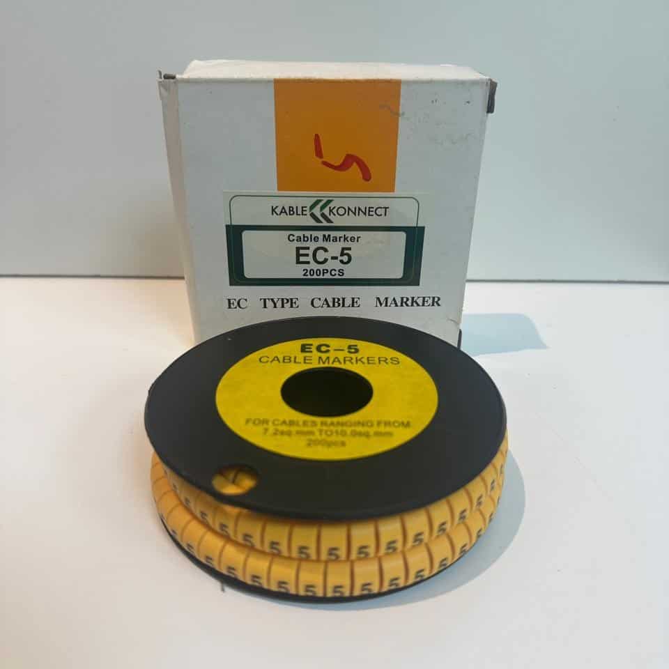 Buy Cable Marker EC-5 7.2–10.0 sqmm 200 pcs KableKonnect | GoSwitchgear
