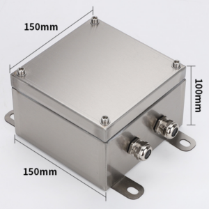 KASTN stainless steel junction box 150x150x100mm IP65 with M20 cable glands